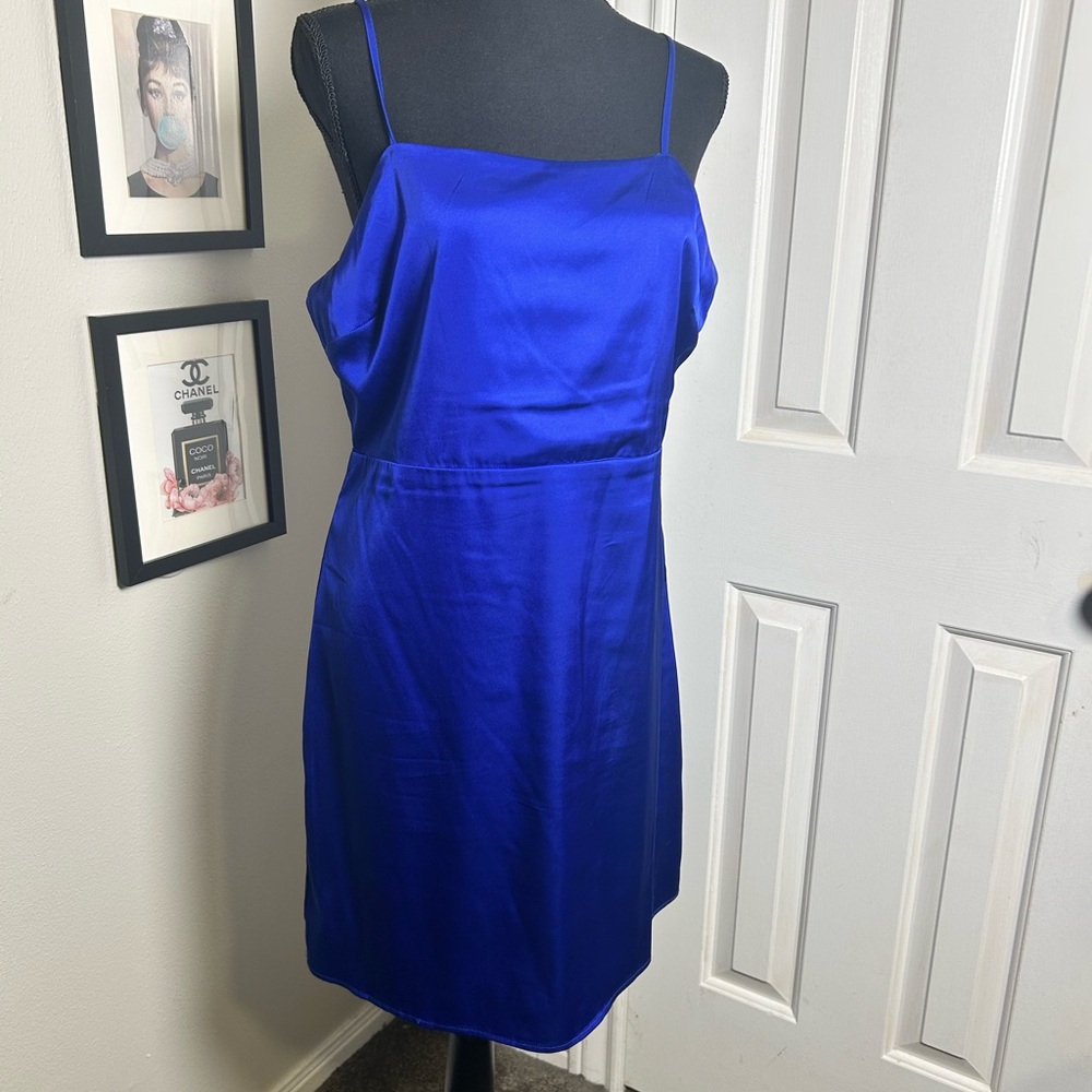 AQUA - Cobalt blue mini dress